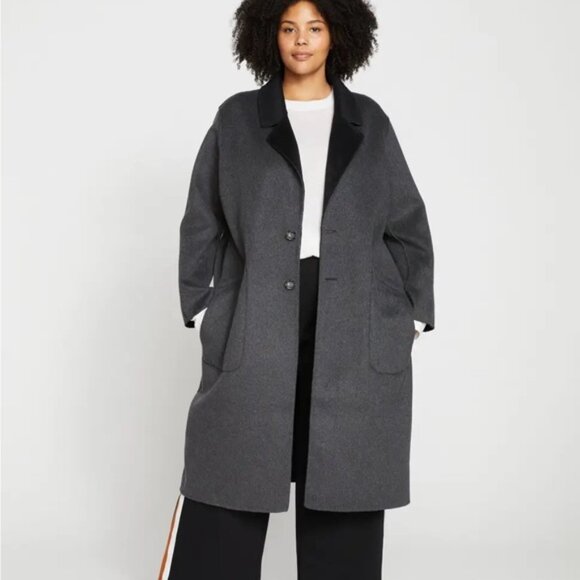 Universal Standard reversible, double faced luxe wool coat - Picture 1 of 16